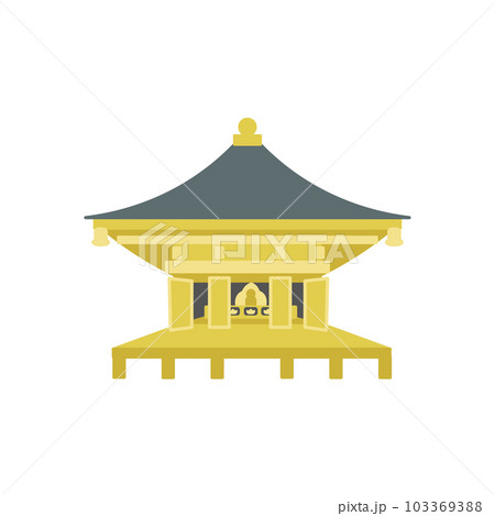 中尊寺金色堂 シンプルのイラスト素材 [103369388] - PIXTA