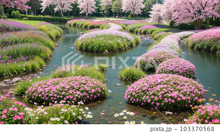 AI生成画像【大自然】川の風景 103370568