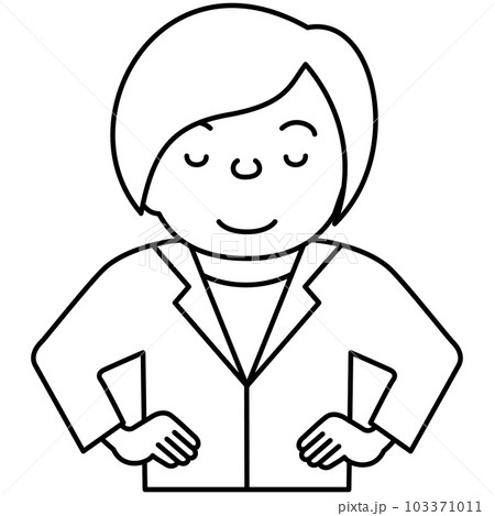 目を閉じて考え事をする女性のビジネスマン 目を閉じて考え事をする女性のビジネスマン 103371011