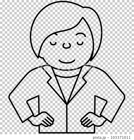 目を閉じて考え事をする女性のビジネスマン 目を閉じて考え事をする女性のビジネスマン 103371011