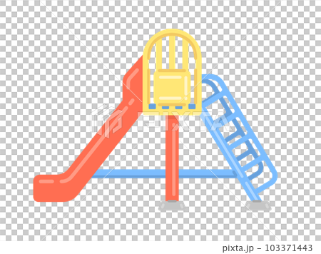 Illustration of a slide playground equipment in a park 103371443