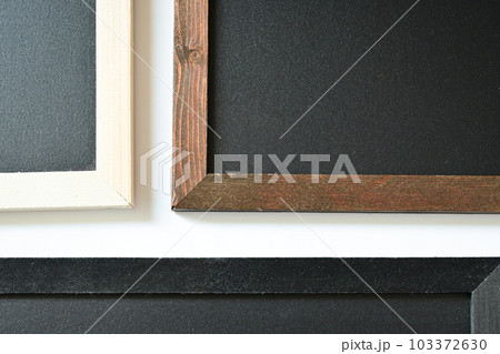 blank clean new chalkboard in wooden frame isolated on white background, blackboard for education school blank clean new chalkboard in wooden frame isolated on white background, blackboard for education school 103372630