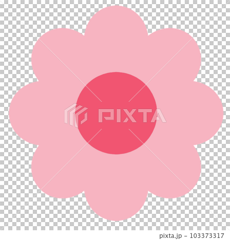 Vector flowers, illustrator flowers, pastel pink cartoon flowers. 103373317