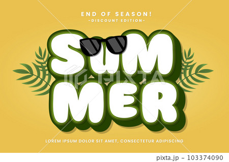 Summer Event Vector Text Effect Editable 103374090