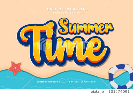 Summer Event Vector Text Effect Editable 103374091