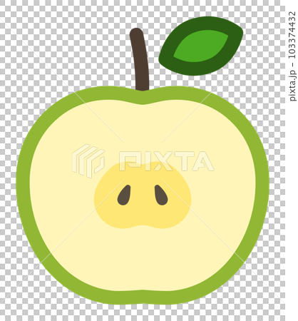 青りんご゙の断面アイコン 103374432