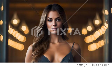 Portrait of a woman in sexy underwear (AI - Stock Illustration  [107810566] - PIXTA