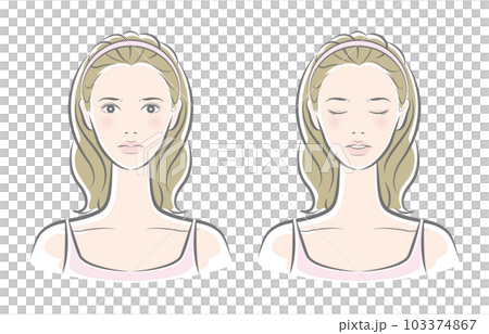 スキンケアをしている女性のベクター イラスト 103374867