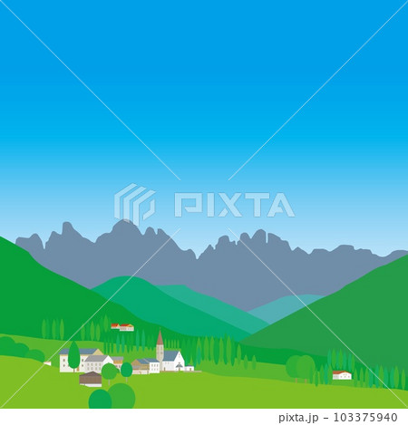 サンタ・マッダレーナ　santa　maddalena　ドロミーティ　dolomiti　イタリア 103375940