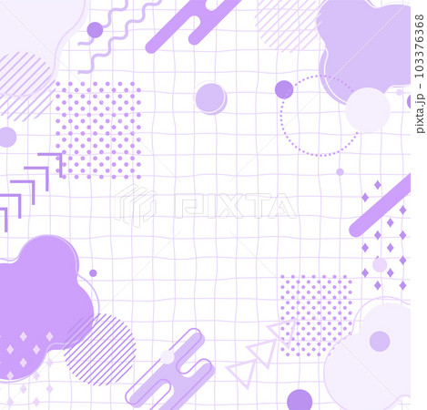背景イラスト_メンフィス_紫 103376368