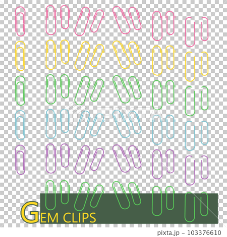 一組彩色回形針 103376610