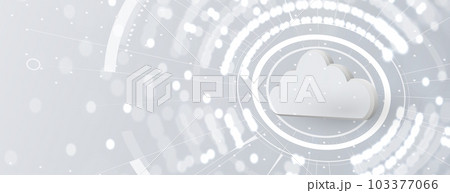 Cloud technology. Integrated digital web concept background 103377066