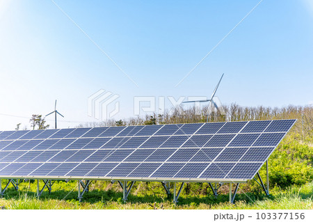太陽光発電 ソーラーパネル 風力発電 太陽光発電 ソーラーパネル 風力発電 103377156