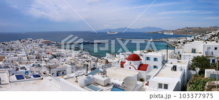 ギリシャ紀行 エーゲ海の島々 ミコノス島 ミコノスタウン ギリシャ紀行 エーゲ海の島々 ミコノス島 ミコノスタウン 103377975