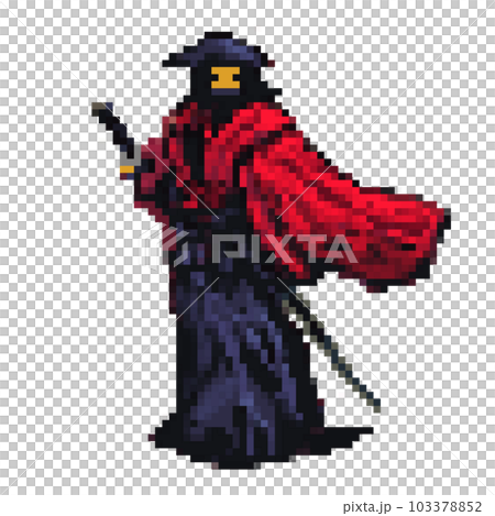 Samurai pixel art (standing pictures of enemy characters in RPG games) 103378852