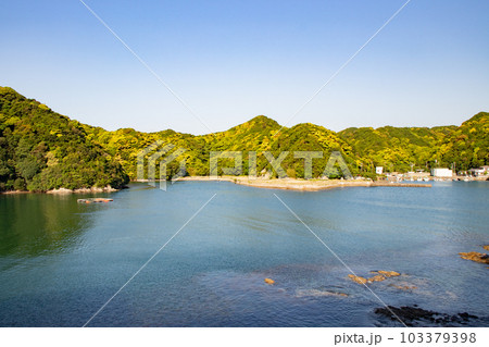 和歌山県・南紀勝浦町の勝浦港 和歌山県・南紀勝浦町の勝浦港 103379398