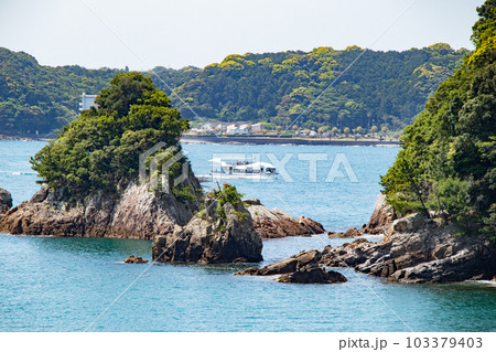 和歌山県・南紀勝浦町の勝浦港 103379403