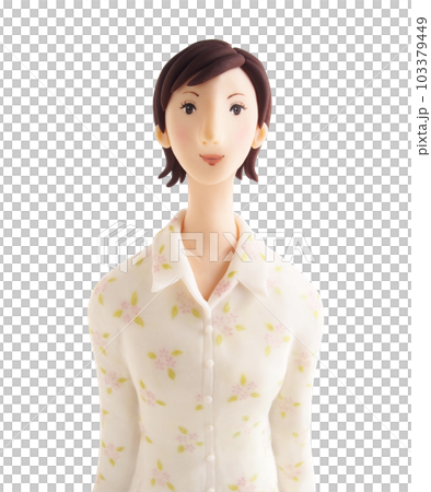 ナチュラルな雰囲気の美しい女性上半身(年度立体イラスト) ナチュラルな雰囲気の美しい女性上半身(年度立体イラスト) 103379449