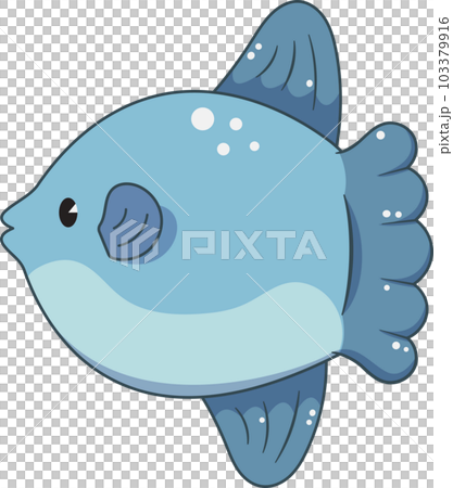 ocean sunfish cute cartoon style 103379916