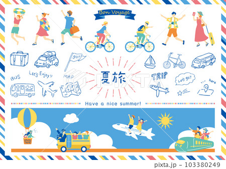 夏旅を楽しむ人達 103380249