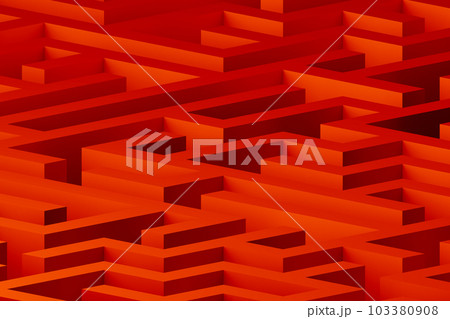 3D red maze 3D red maze 103380908