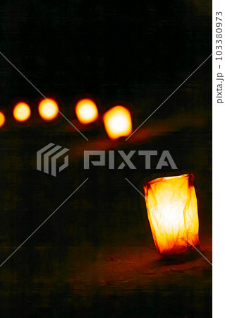 Close-up paper lantern in Petra, Jordan 103380973