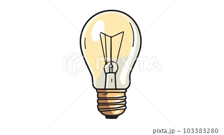 ひらめきイメージの電球「AI生成画像」 103383280