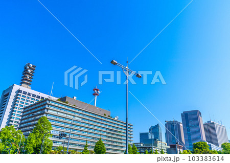 日本の東京都市景観 国会前から霞が関の官庁街などを望む 日本の東京都市景観 国会前から霞が関の官庁街などを望む 103383614