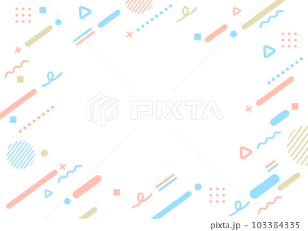 かわいいパターンのフーレム背景素材 かわいいパターンのフーレム背景素材 103384335