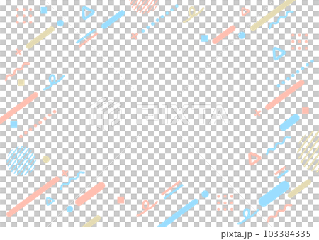かわいいパターンのフーレム背景素材 かわいいパターンのフーレム背景素材 103384335