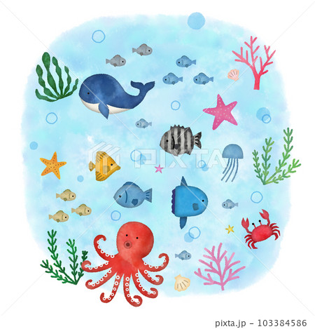 海の中の生物 海の中の生物 103384586