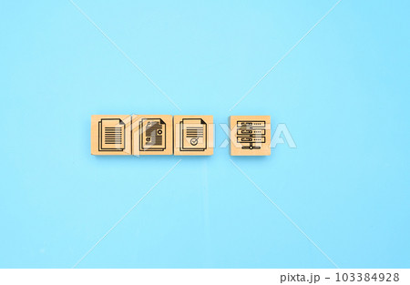 Business document paper icon, Document Management System, DMS 103384928