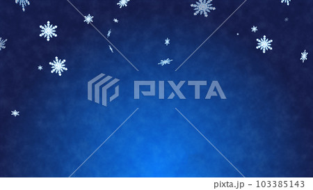 雪の結晶と青いグラデーション背景、クリスマスイメージ 雪の結晶と青いグラデーション背景、クリスマスイメージ 103385143