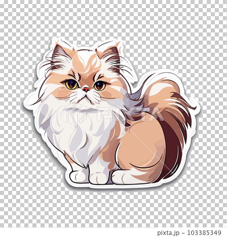 會徽插圖_坐著的波斯貓② 會徽插圖_坐著的波斯貓② 103385349