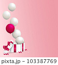 gift box opened and balloons 103387769