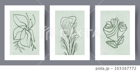 Still life flowers elegant bouquets wall art print 103387772