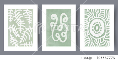 Abstract stripes chaotic ornament wall art print 103387773