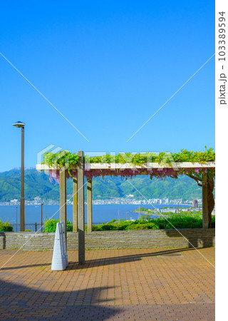 諏訪湖SA(下り)の風景【5月】 諏訪湖SA(下り)の風景【5月】 103389594