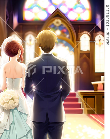 教会で結婚式1 103391130