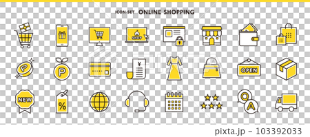 ネットショッピング アイコンセット ネットショッピング アイコンセット 103392033