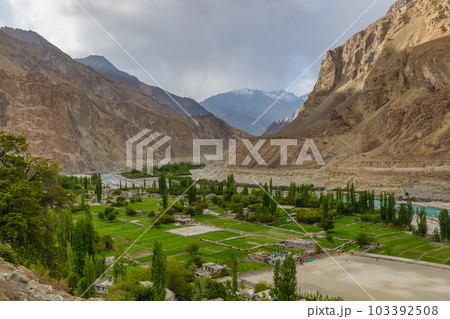 Turtuk a beautiful small village,Leh,Ladakh,northern India, 103392508