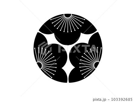 三つ割向い梅 三つ割向い梅 103392685