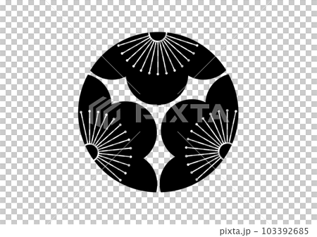 三つ割向い梅 三つ割向い梅 103392685