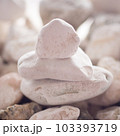 Macro photo decoration garden stones. white stones background 103393719