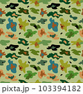 Seamless abstract pattern  on a  light yellow backgraund 103394182