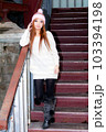 Portrait of Asian Taiwanese Woman in a beanie 103394198