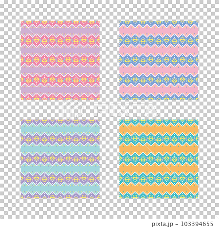 Heart pastel pattern pattern set Heart pastel pattern pattern set 103394655