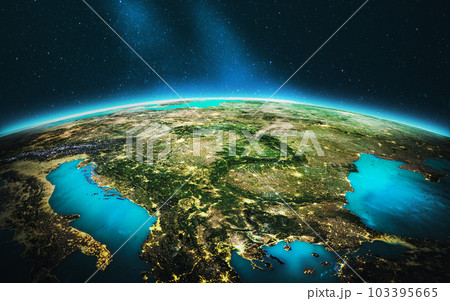 Europe - Balkans and Aegean. Elements of this image furnished by NASA 103395665