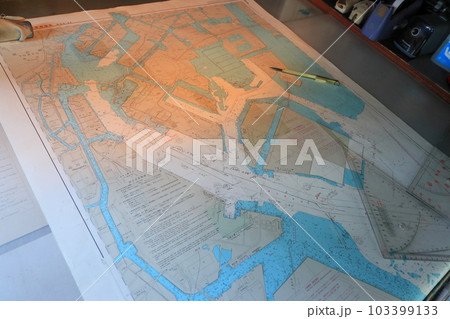 海図 東京湾の海図 海の地図 海図 東京湾の海図 海の地図 103399133