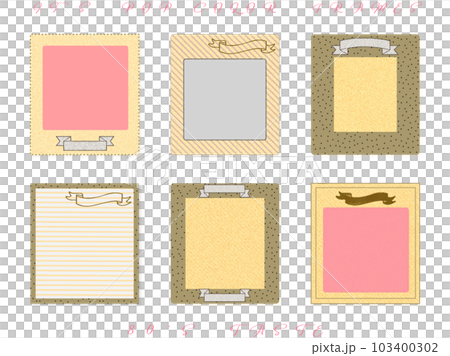 Frame material [Illustration of a pop decorative frame] 80s (・∀・) 103400302